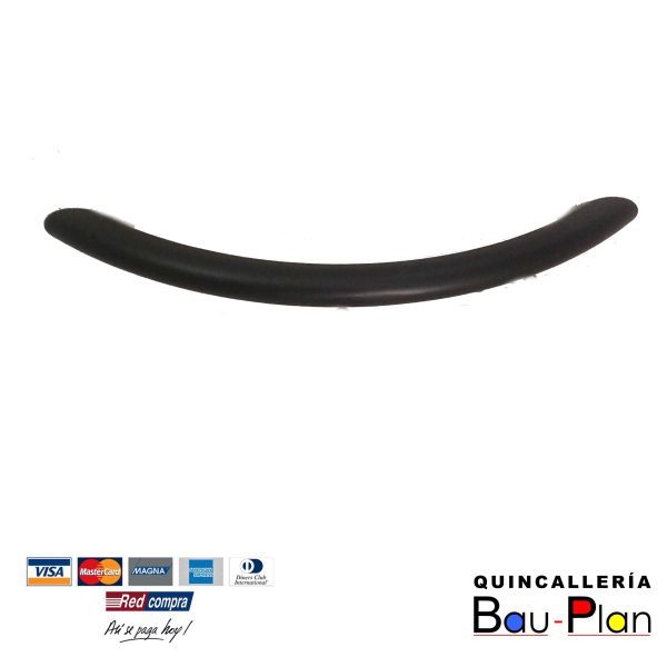 TIRADOR METÁLICO NEGRO LISO 130 MM  P4