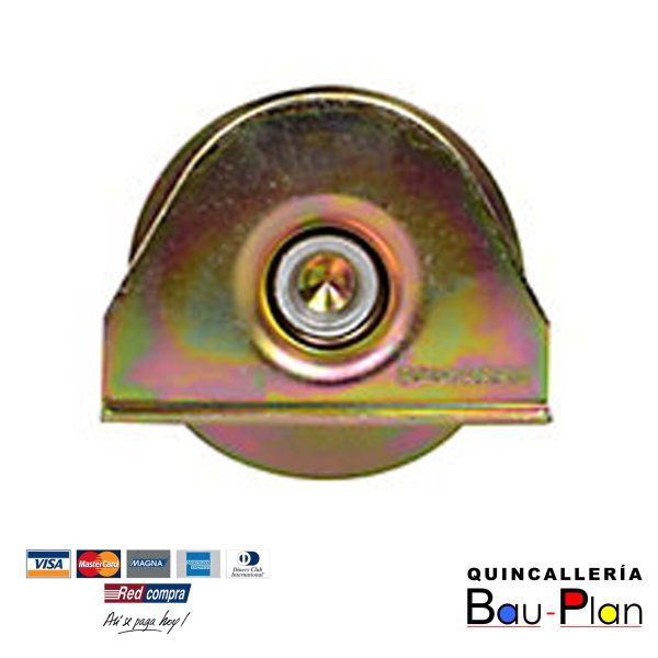 RUEDA PARA PORTÓN CON PLACA    3" - 75 MM