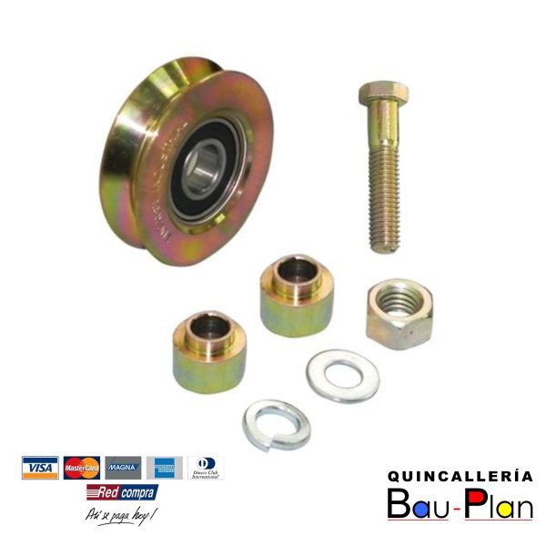 RUEDA PARA PORTÓN CON PERNO    3" - 75 MM