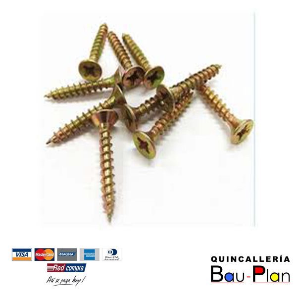 TORNILLO PARA MADERA AMARILLO 3.5 X 20
