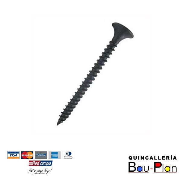 TORNILLO PARA VOLCANITA  NEGRO 6 X 1 5/8