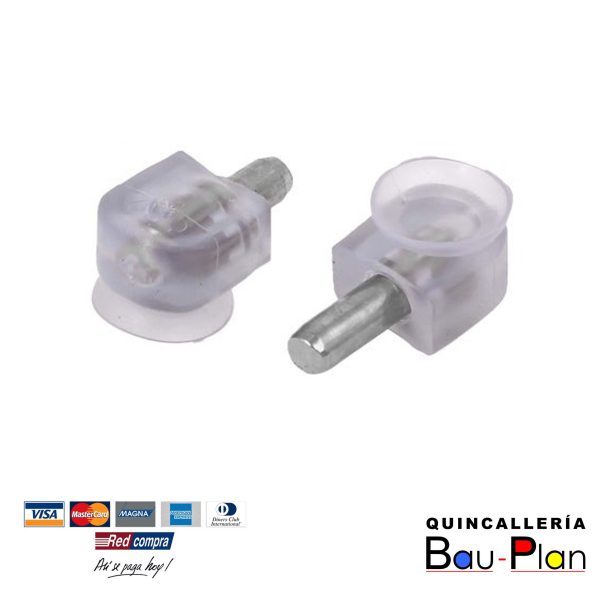 SOPORTE PLÁSTICO PARA VIDRIO 5MM CON VENTOSA   P20