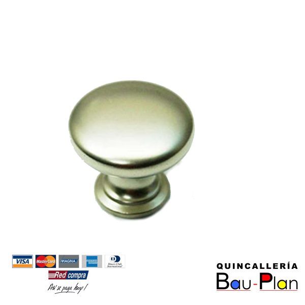 TIRADOR PLATEADO MATE  - 2.5 CM  - P0