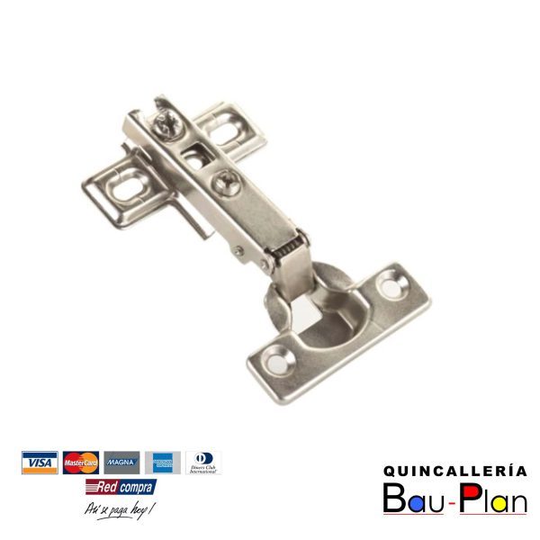 BISAGRA CLIP ON 26 MM – RECTA P8 – Bau Plan Quincalleria