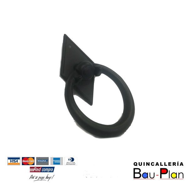 TIRADOR  ANILLO  NEGRO 6 CM    P7 - Imagen 2