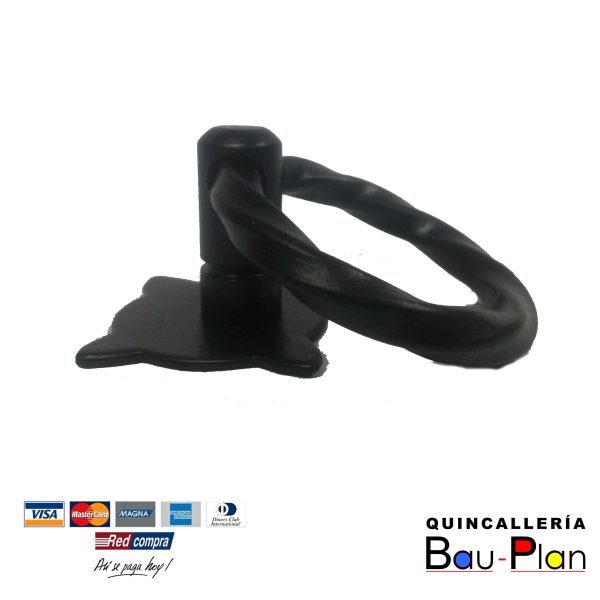 TIRADOR  ANILLO NEGRO 43 CM    P7 - Imagen 2