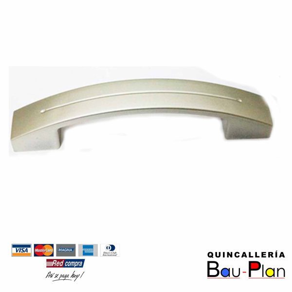 TIRADOR PLÁSTICO MOD. FRUTILLAR SATINADO 96MM   P5
