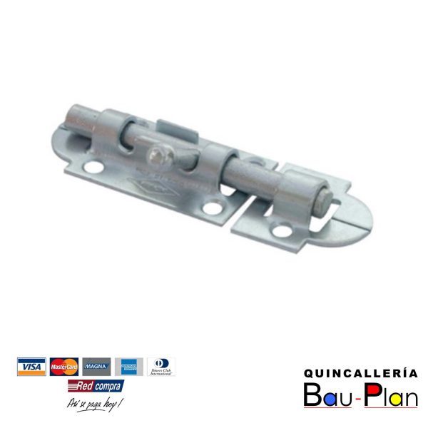 PICAPORTE PASADOR ALEMAN  1 1/2 NICKEL SATIN    P19