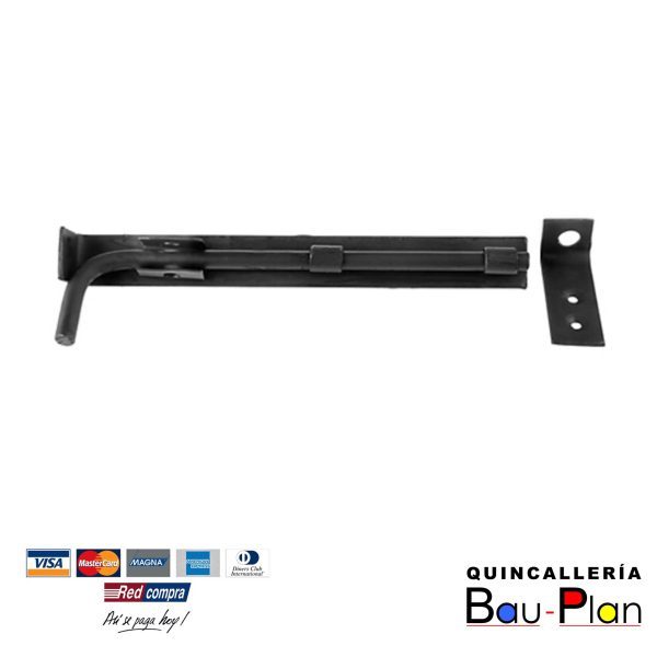 PICAPORTE NEGRO 8"    P19