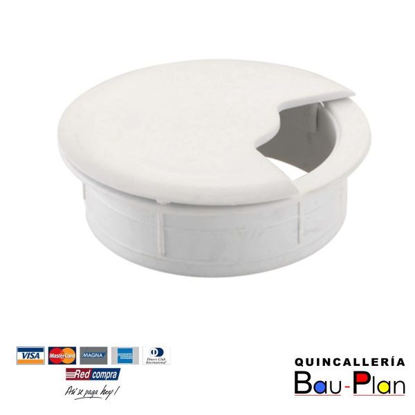 PASACABLE PLÁSTICO BLANCO 60 MM    P20