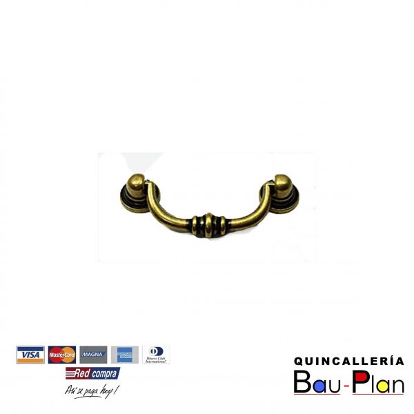 TIRADOR ZAMAC BRONCE 64 MM.