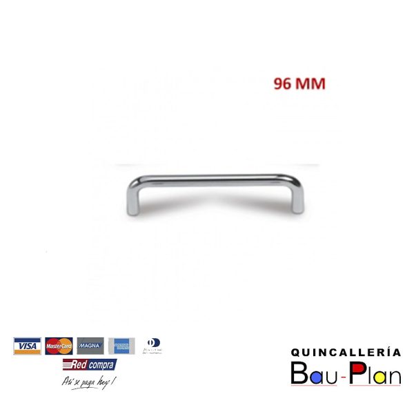 MANILLA MONACO 128 mm CROMADO.