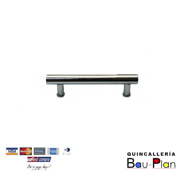 TIRADOR POLIPLAST CROMADO 64 MM.