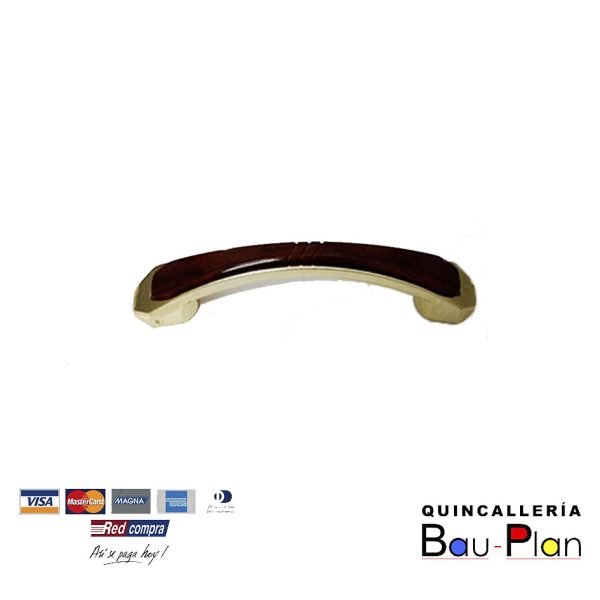 TIRADOR PALOMO ORO CAOBA 64 MM.
