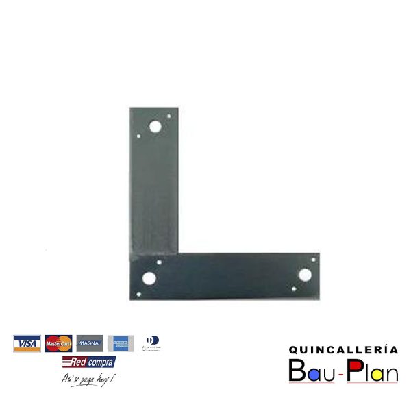ESCUADRA PLANA FIERRO ZINCADA BLANCA 8.