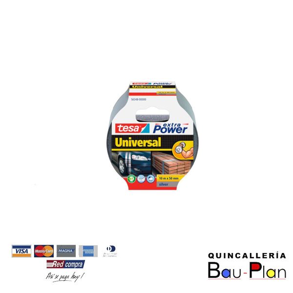 CINTA MULTIUSO GRIS EXTRA POWER 50mm x 10mt TESA