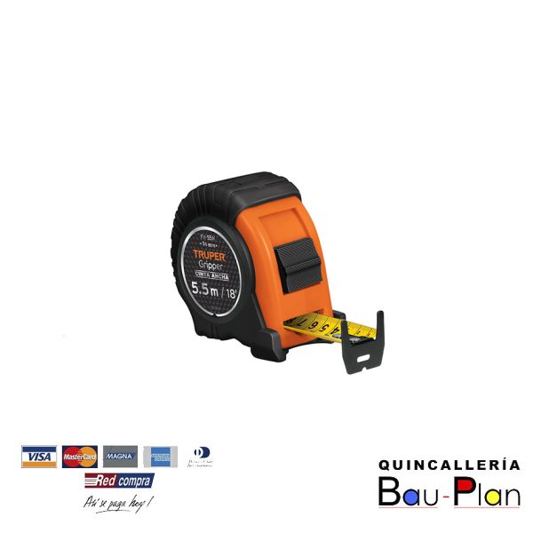 HUINCHA MEDIR GRIPPER 5,5m RESISTENTES A IMPACTOS, CINTA ANCHA