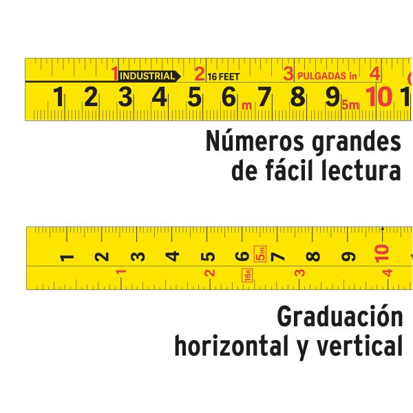 HUINCHA MEDIR GRIPPER 5,5m RESISTENTES A IMPACTOS, CINTA ANCHA - Imagen 2