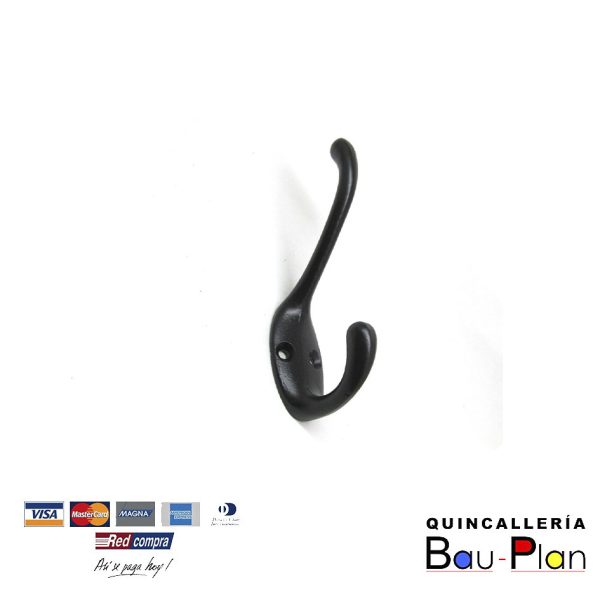 PERCHA DOBLE 6206 FIERRO FORJADO 110mm