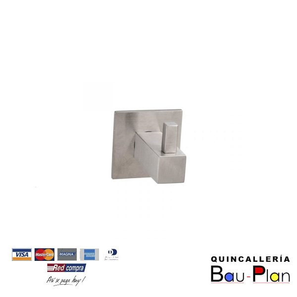 PERCHA CUADRADA TS-07 ACERO INOXIDABLE MACIZO