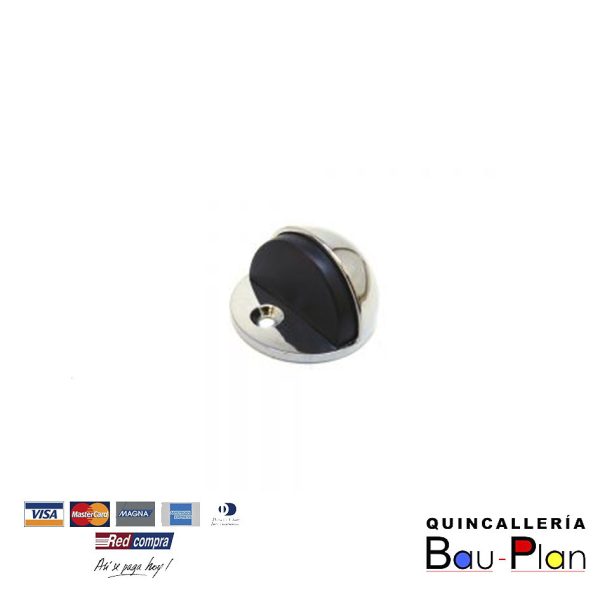 TOPE PUERTA 1/2 LUNA CROMADO.