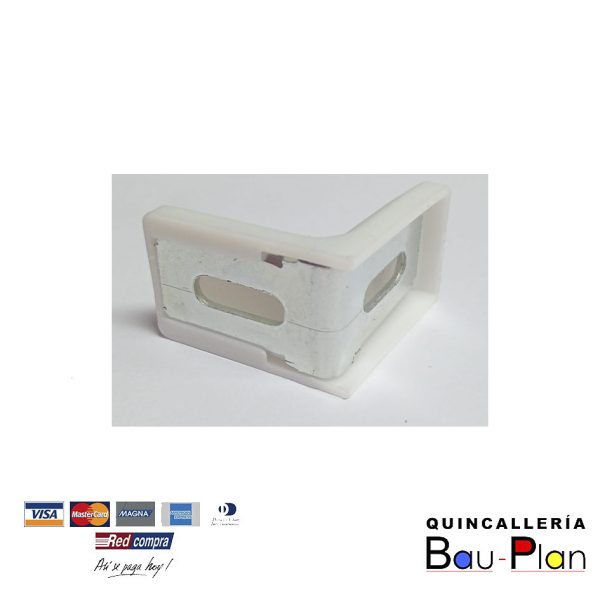 ESCUADRA METALICA 30X30 CON TAPA SATIN NICKEL