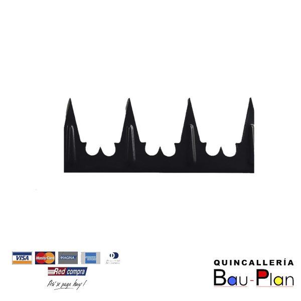 PUNTA DEFENSA DE MURO 1.0MT x 1.5mm COLOR NEGRO