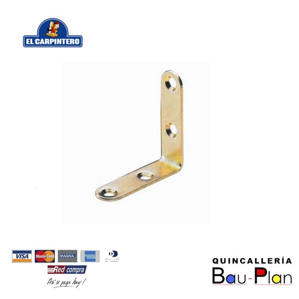 ESCUADRA SILLA 3 CANTO REDONDEADO ZINC AMARILLO